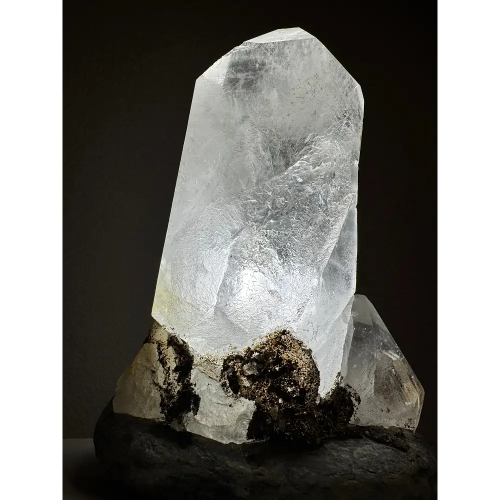 Transparenter Bergkristall-Cluster für die Bergkristall-Lampe mit kleinem Kristallspitz