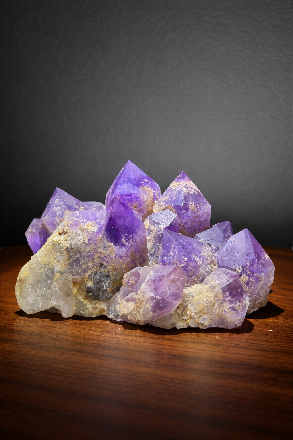 Amethyst crystal cluster