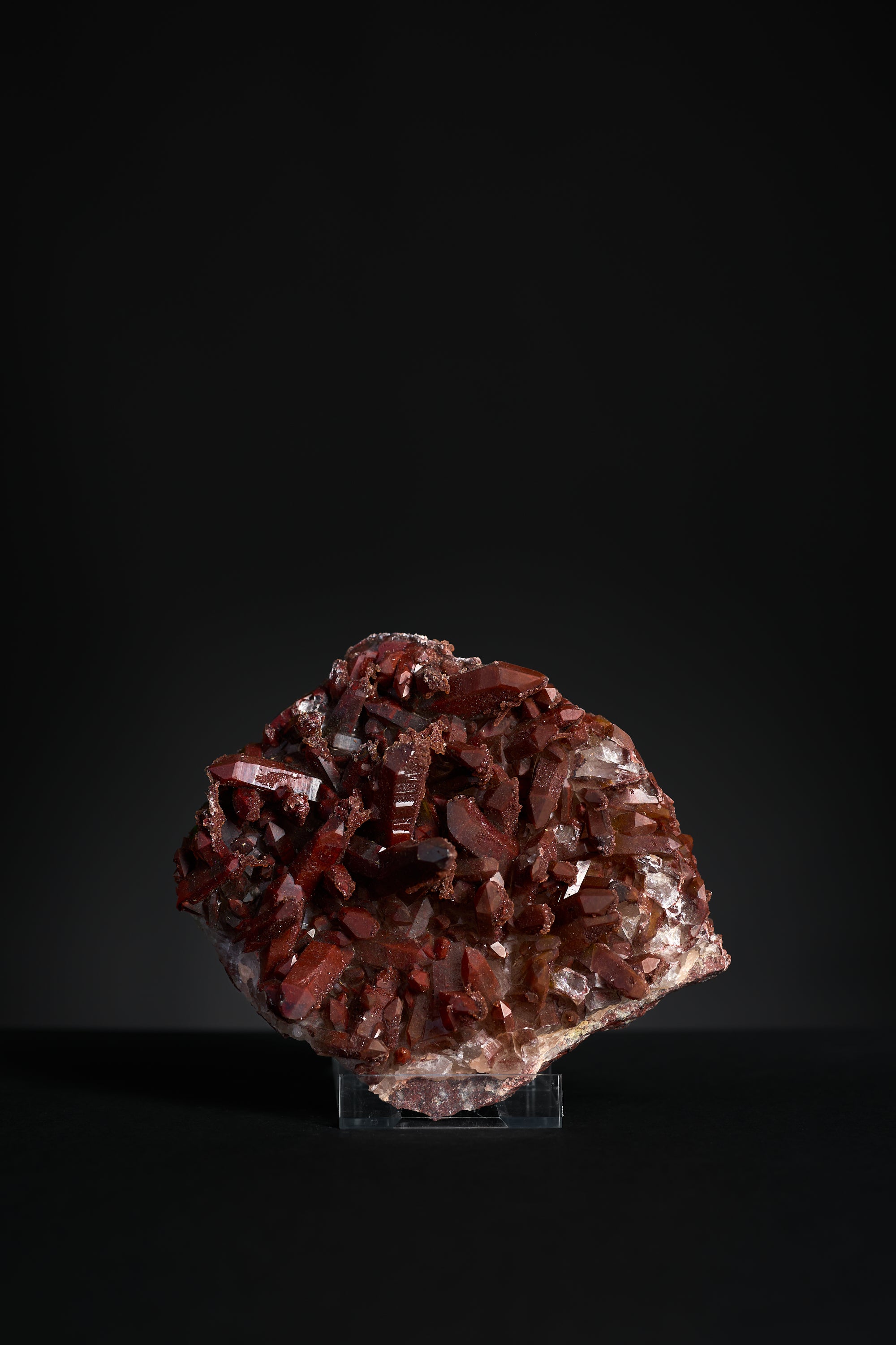 Rock Crystal with Hematite - XL