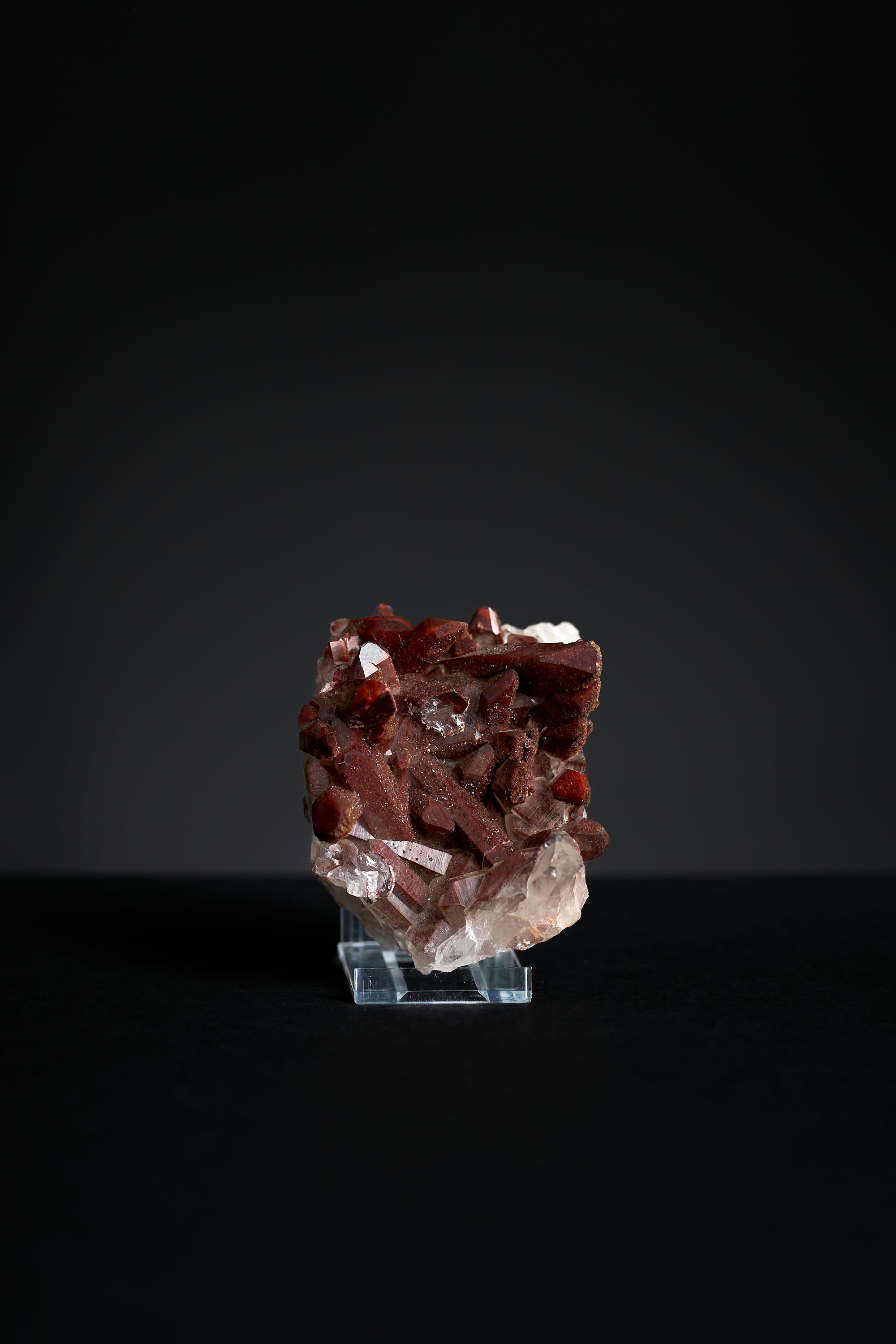 Rock Crystal with Hematite - M