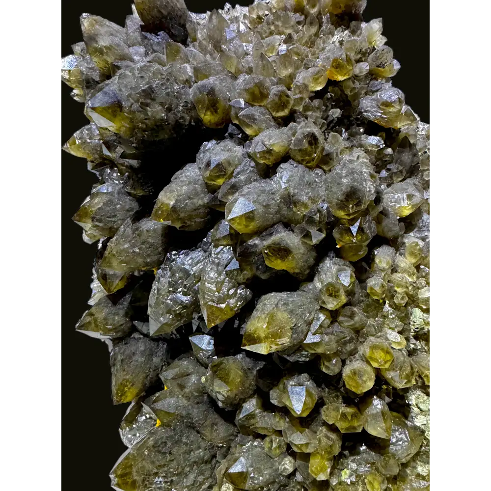 Oliven-grüne Rauchquarz Kristalle Cluster für Artischocken-Rauchquarz Schmuck