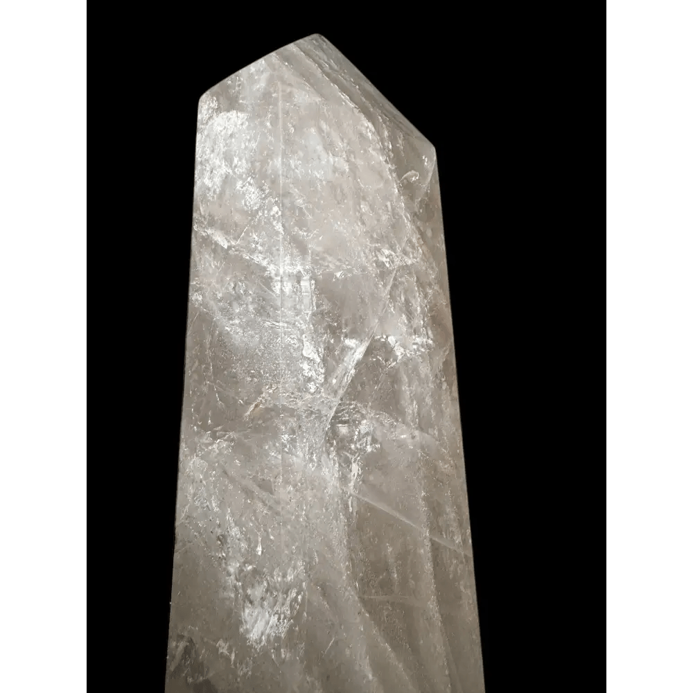 Polished rock crystal point with impressive height - Mitho by Mineralienhotel